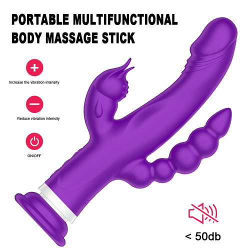 Forbidden 3 IN 1 G-spot stimulator with Clitoris and anal traumatiser