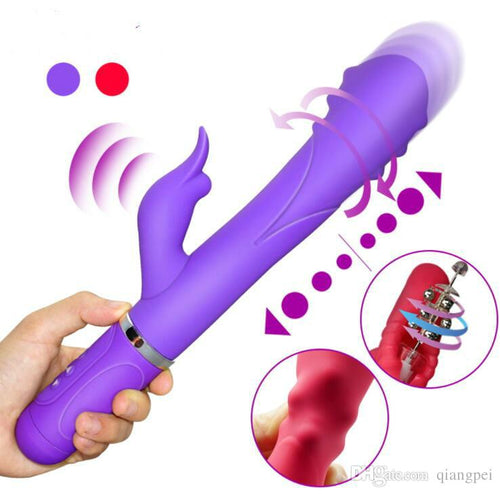 Queen Mary's thrusting and rotating vibrator with Clitoris stimulation